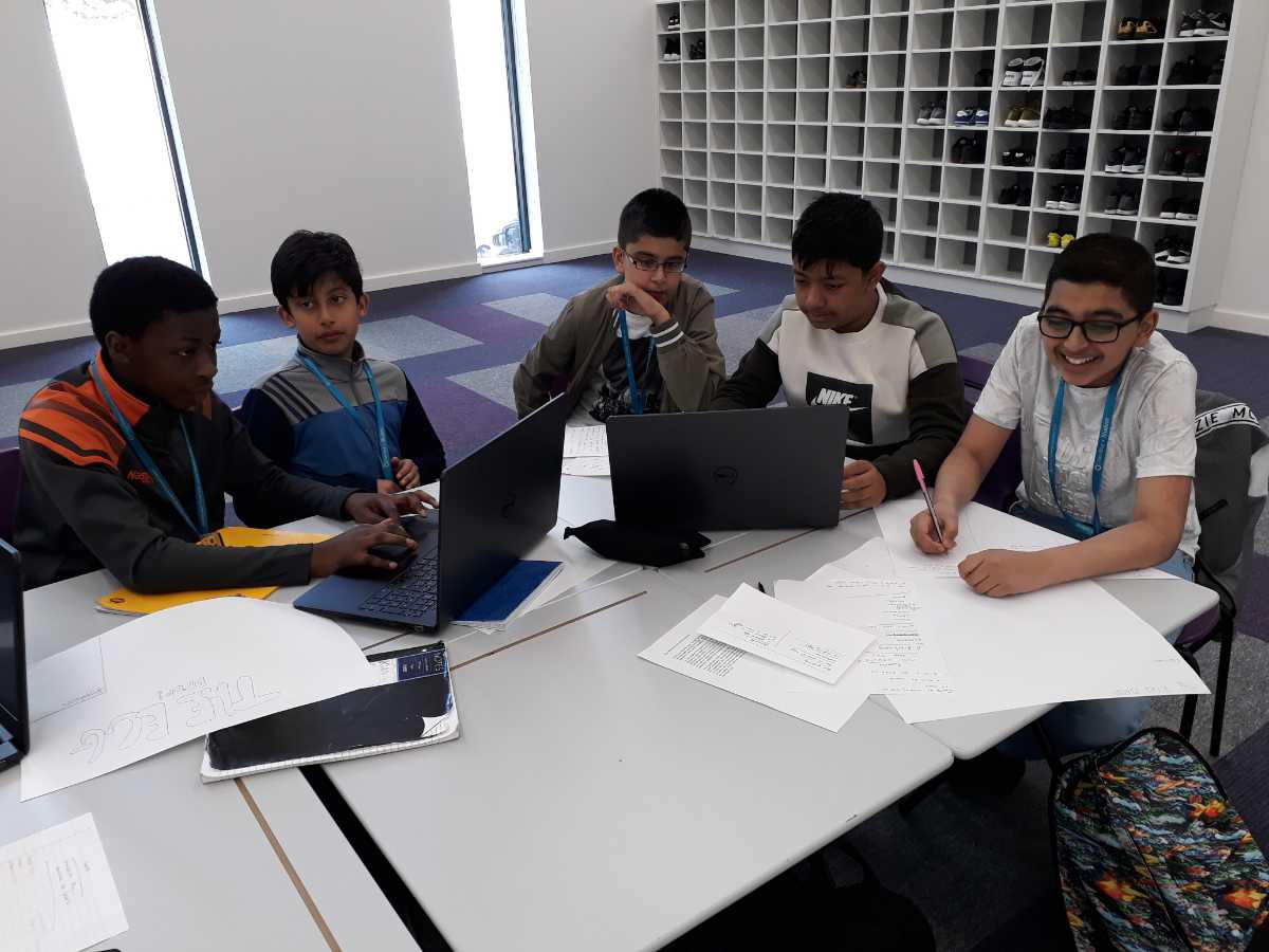 Children working in school